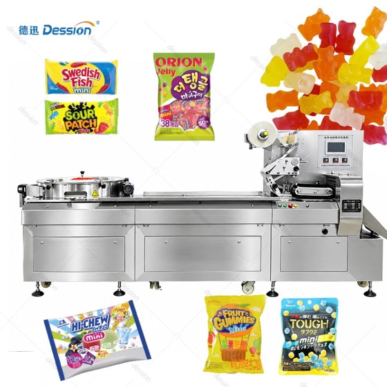 Industrial Single-Gummy Packaging Line: High-Speed Individual Pillow Wrapping & Anti-Stick Integration